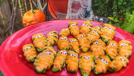 Halloween Mummy Jalapeño Poppers by  CHEF ERIC GEPHART
