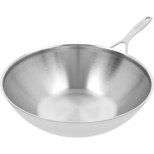 Zwilling Demeyere Industry 5 12-inch 18/10 Stainless Steel Flat Bottom Wok