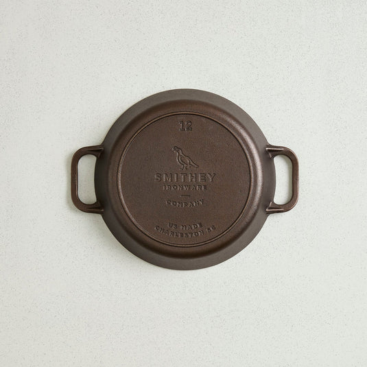 Smithey Ironware No. 12 Dual Handle Cast Iron Skillet