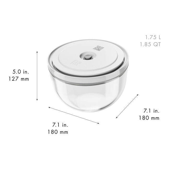 Load image into Gallery viewer, ZWILLING Fresh &amp; Save Vacuum bowl set S/M/L / 6-pc, glass, transparent-white
