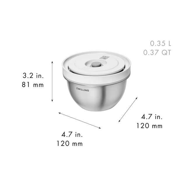 Load image into Gallery viewer, ZWILLING Fresh &amp; Save Vacuum bowl set S/M/L / 6-pc, stainless steel, silver-white
