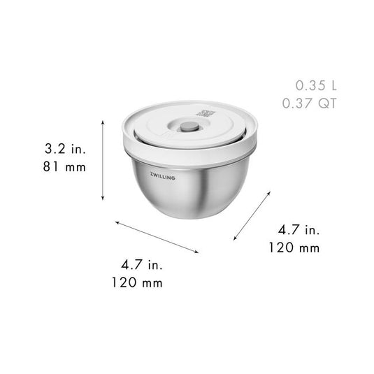 ZWILLING Fresh & Save Vacuum bowl set S/M/L / 6-pc, stainless steel, silver-white