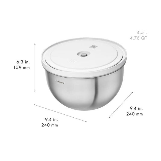 ZWILLING Fresh & Save Vacuum bowl set S/M/L / 6-pc, stainless steel, silver-white