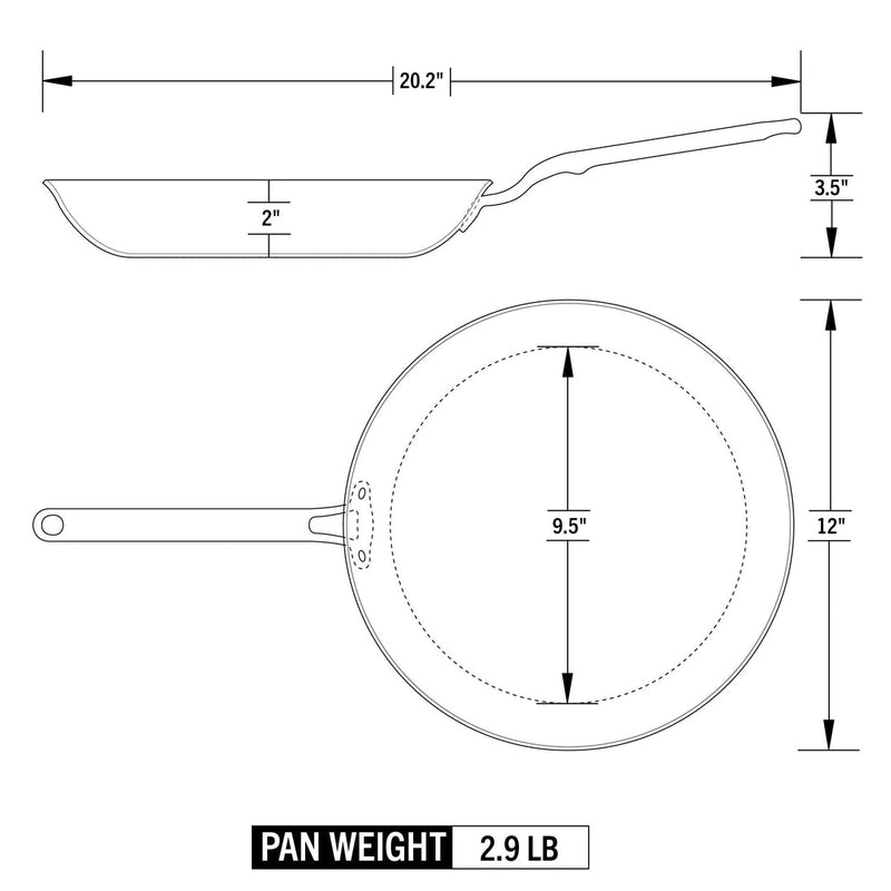 Load image into Gallery viewer, Heritage Steel Eater Series 12" Fry Pan
