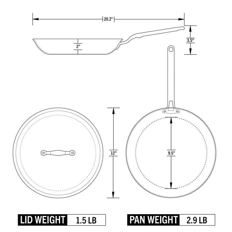 Load image into Gallery viewer, Heritage Steel Eater Series 12" Fry Pan with Lid
