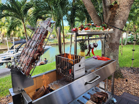 Tagwood Argentine Santa Maria Wood Fire & Charcoal Gaucho Grill | BBQ06SS PARTIALLY ASSEMBLED