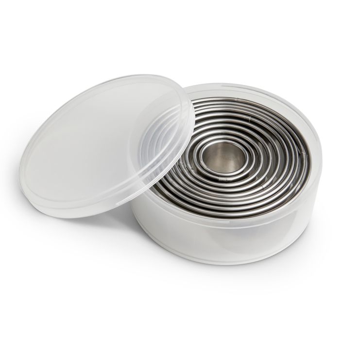 Load image into Gallery viewer, Mrs. Anderson's Baking Round Cutters with Reusable Storage Container, Set of 10
