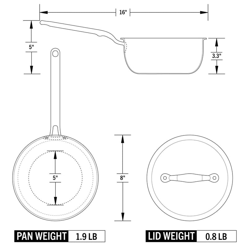 Load image into Gallery viewer, Heritage Steel Eater Series 2 Quart Saucier with Lid
