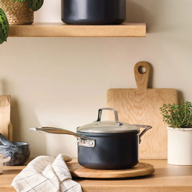 Load image into Gallery viewer, Le Creuset Essential Non-stick Ceramic Saucepan with Glass Lid
