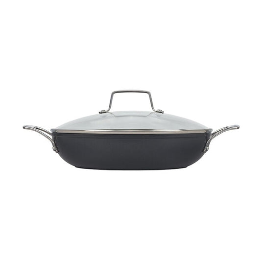 Le Creuset Essential Non-stick Ceramic Shallow Braiser with Glass Lid