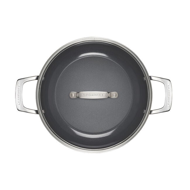 Load image into Gallery viewer, Le Creuset Essential Non-stick Ceramic Shallow Braiser with Glass Lid
