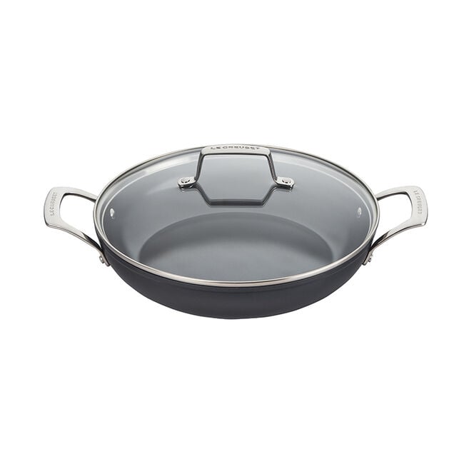 Load image into Gallery viewer, Le Creuset Essential Non-stick Ceramic Shallow Braiser with Glass Lid
