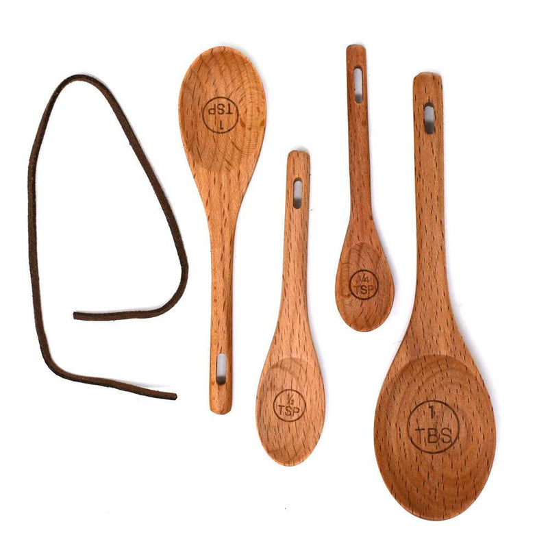 Load image into Gallery viewer, Norpro Beechwood Measuring Spoons

