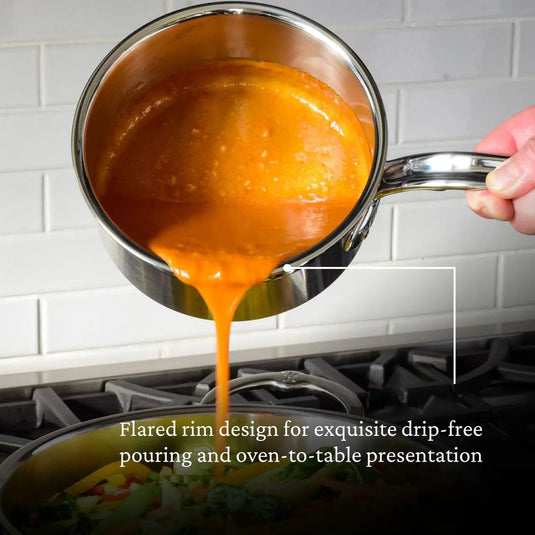 Hestan ProBond Forged Stainless Steel Saucepan