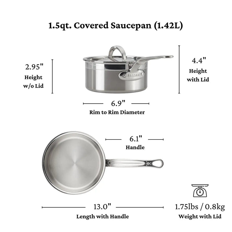 Load image into Gallery viewer, Hestan ProBond Forged Stainless Steel Saucepan
