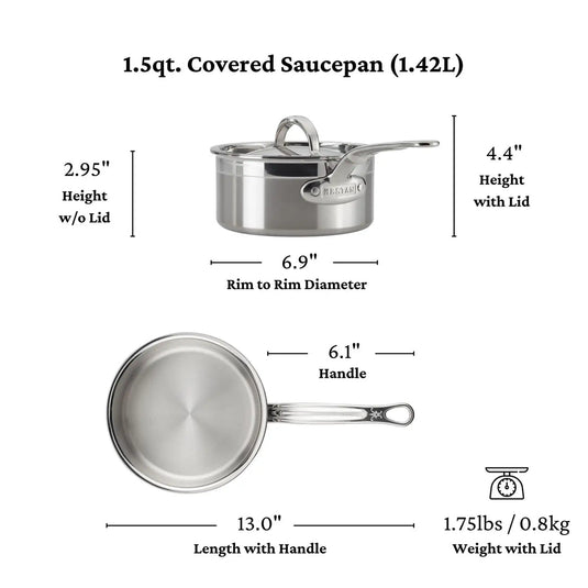 Hestan ProBond Forged Stainless Steel Saucepan