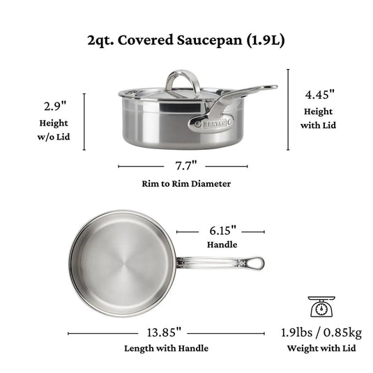 Hestan ProBond Forged Stainless Steel Saucepan