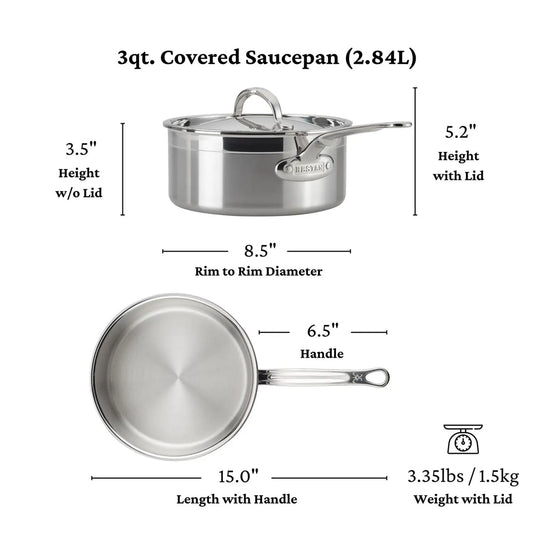 Hestan ProBond Forged Stainless Steel Saucepan