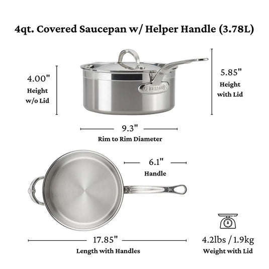 Hestan ProBond Forged Stainless Steel Saucepan