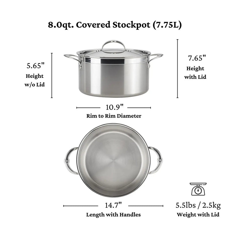 Load image into Gallery viewer, Hestan ProBond Forged Stainless Steel Stockpot 8-Quart
