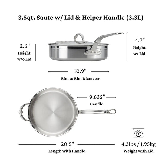 Hestan ProBond Forged Stainless Steel Sauté Pan