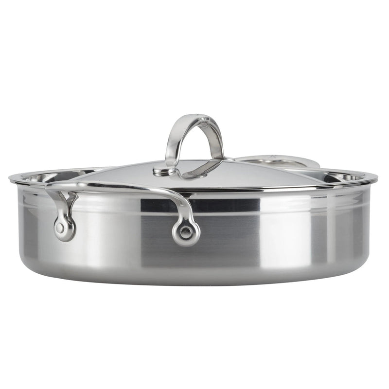 Load image into Gallery viewer, Hestan Probond Professional Clad Stainless Steel Braiser with Lid, 3.5-Quart
