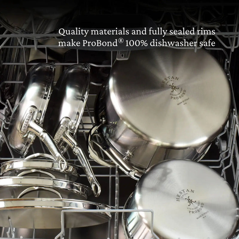 Load image into Gallery viewer, Hestan Probond Professional Clad Stainless Steel Braiser with Lid, 3.5-Quart
