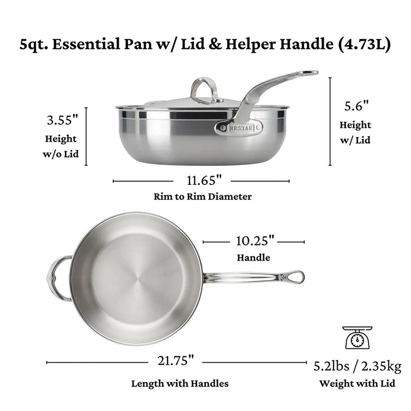 Load image into Gallery viewer, Hestan ProBond Professional Clad Stainless Steel Essential Pan
