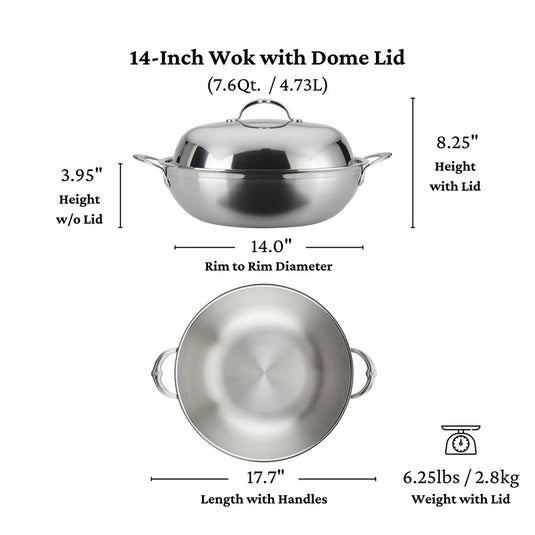 Hestan ProBond Forged Stainless Steel Wok 14-Inch
