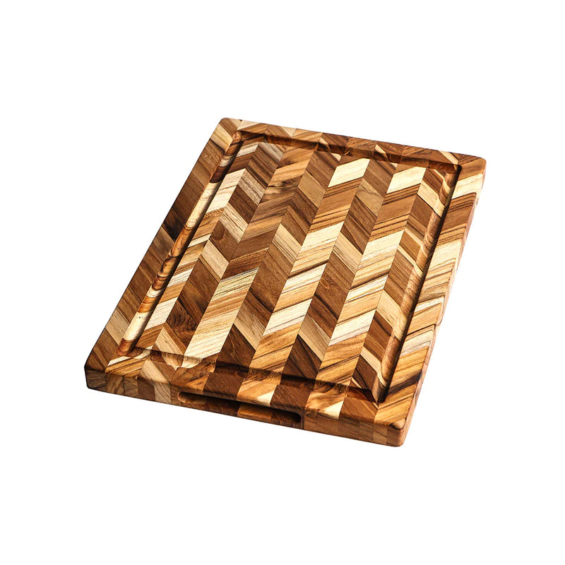 Load image into Gallery viewer, Teakhaus Herringbone Cutting Board Medium Thickness (L) 325
