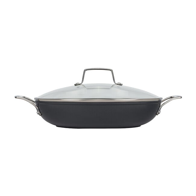 Load image into Gallery viewer, Le Creuset Essential Non-stick Ceramic Shallow Braiser with Glass Lid
