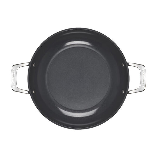 Le Creuset Essential Non-stick Ceramic Shallow Braiser with Glass Lid