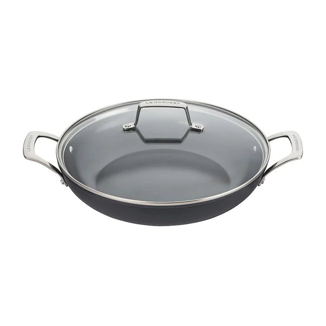 Load image into Gallery viewer, Le Creuset Essential Non-stick Ceramic Shallow Braiser with Glass Lid
