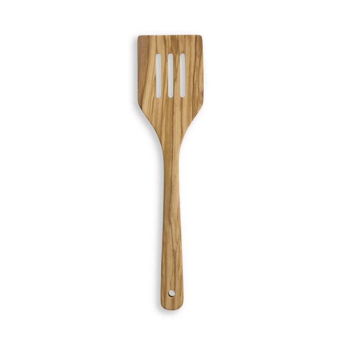 Load image into Gallery viewer, Fante's Italian Olivewood Slotted Turner, 12 inch
