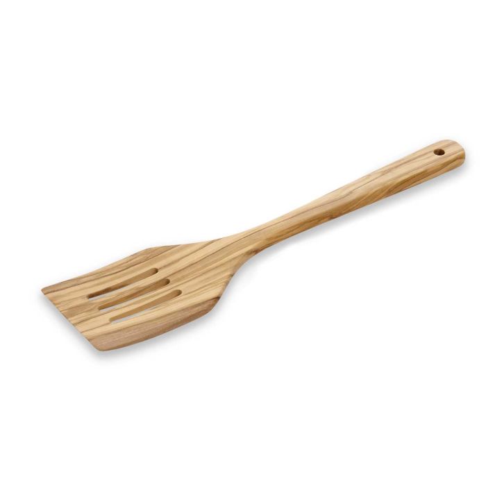 Load image into Gallery viewer, Fante's Italian Olivewood Slotted Turner, 12 inch
