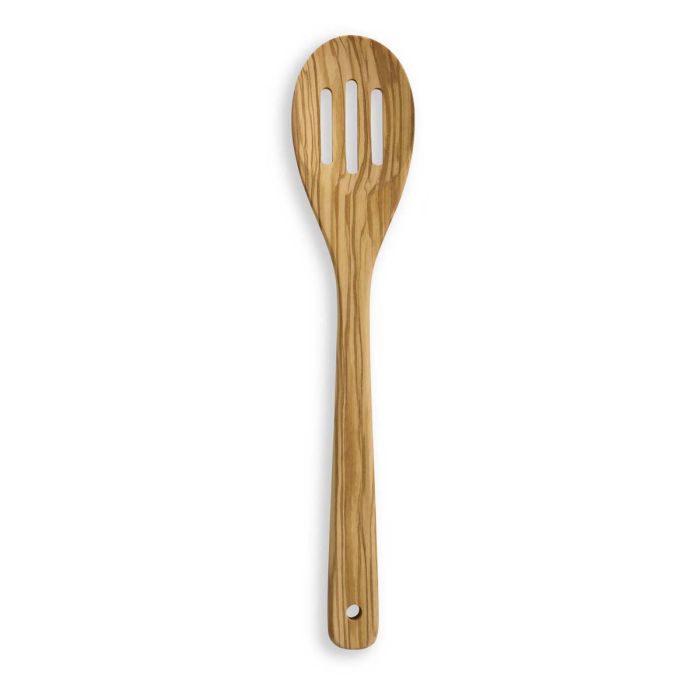 Load image into Gallery viewer, Fante's Italian Olivewood Slotted Spoon, 12 inch
