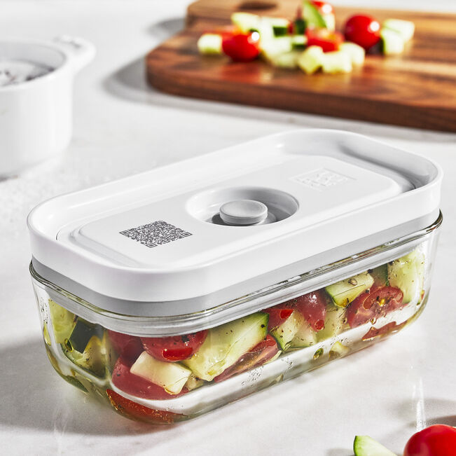 Load image into Gallery viewer, ZWILLING Fresh &amp; Save 2-pc Small Vacuum Container, Glass, Grey
