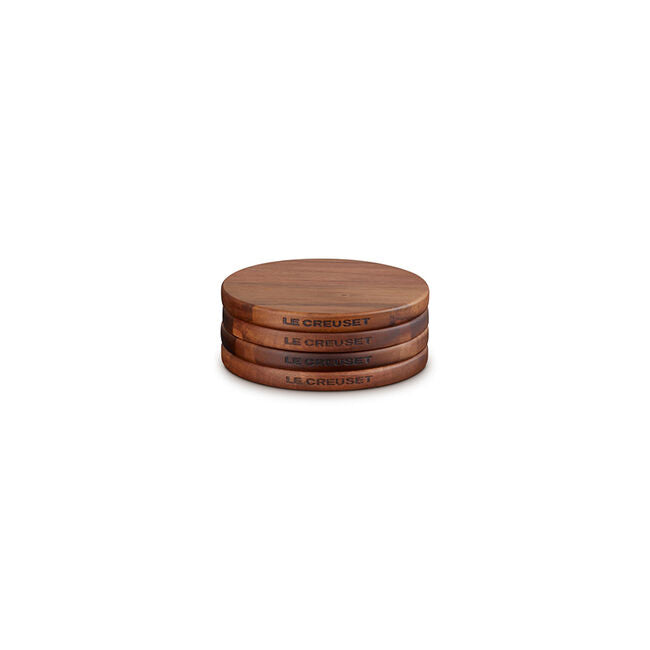 Load image into Gallery viewer, Le Creuset Gourmand Collection Petite Magnetic Wooden Trivet, Set of 4
