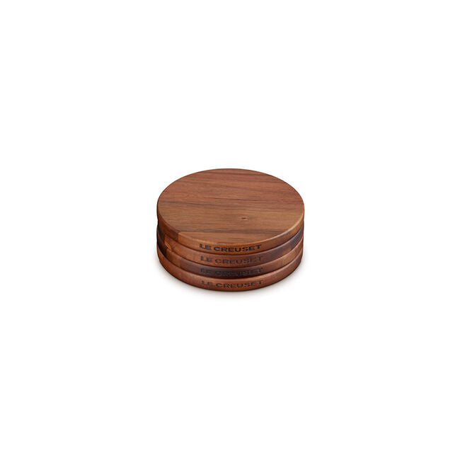 Load image into Gallery viewer, Le Creuset Gourmand Collection Petite Magnetic Wooden Trivet, Set of 4
