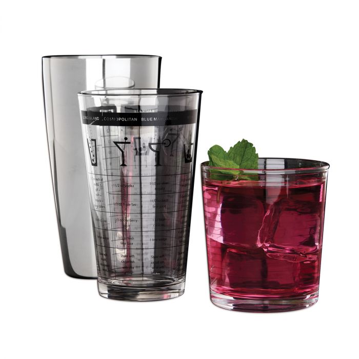 Load image into Gallery viewer, Harold Imports Co Bar Boston Cocktail Shaker with Recipes
