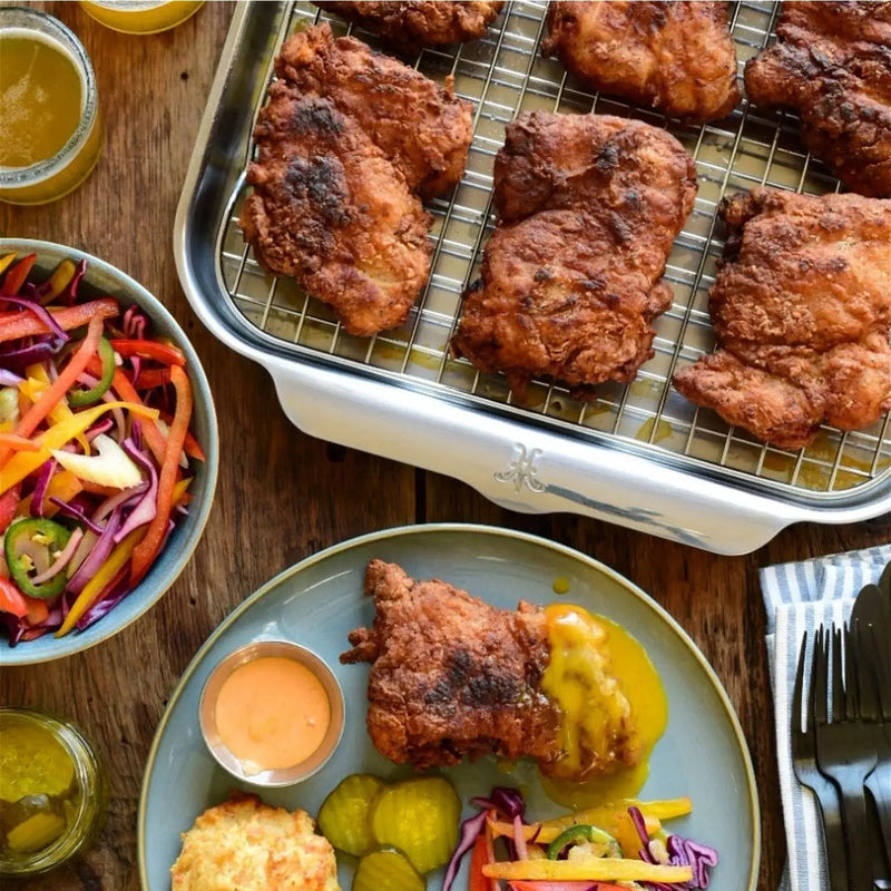 Load image into Gallery viewer, Hestan Provisions 2PC OvenBond Tri-ply Medium Sheet Pan with Rack Set
