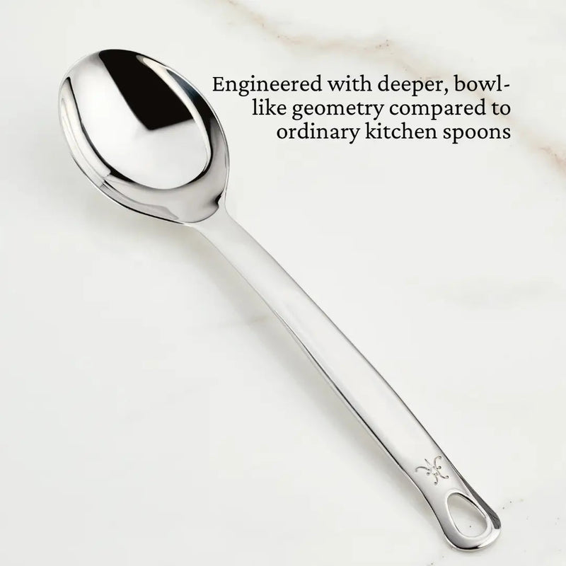 Load image into Gallery viewer, Hestan Provisions Stainless Steel Deep Solid Spoon, 13-inch
