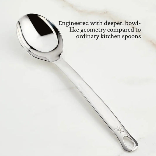 Hestan Provisions Stainless Steel Deep Solid Spoon, 13-inch