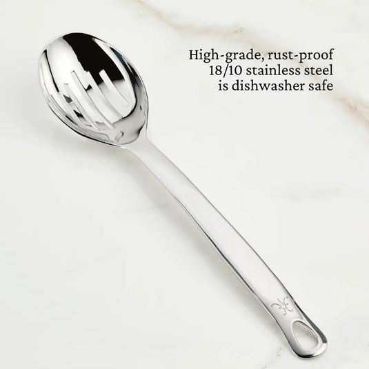 Hestan Provisions Stainless Steel  Deep Slotted Spoon, 13-inch