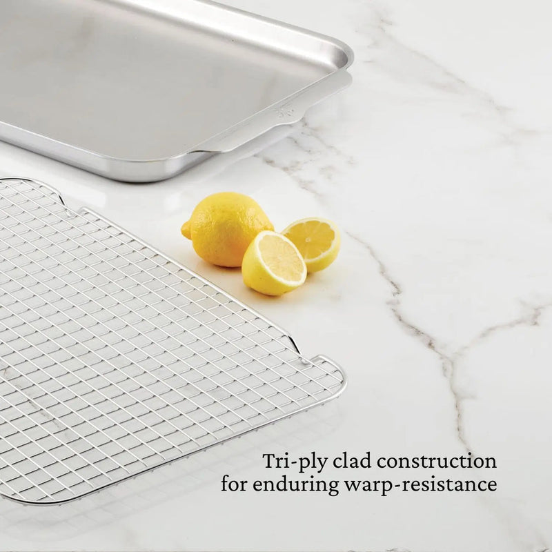 Load image into Gallery viewer, Hestan Provisions 2PC OvenBond Tri-ply Medium Sheet Pan with Rack Set
