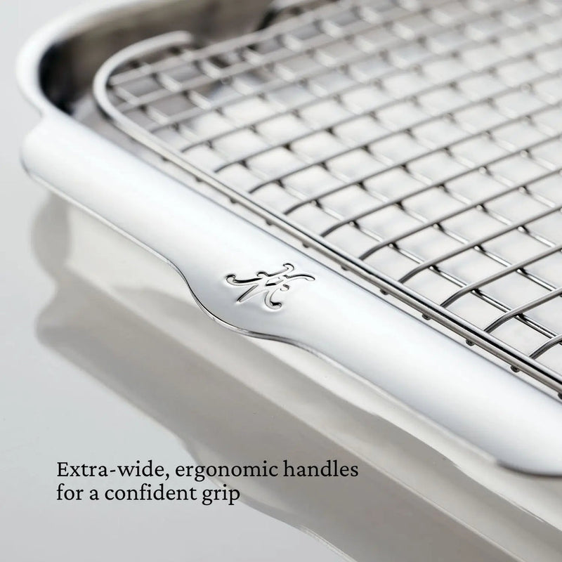 Load image into Gallery viewer, Hestan Provisions 2PC OvenBond Tri-ply Medium Sheet Pan with Rack Set

