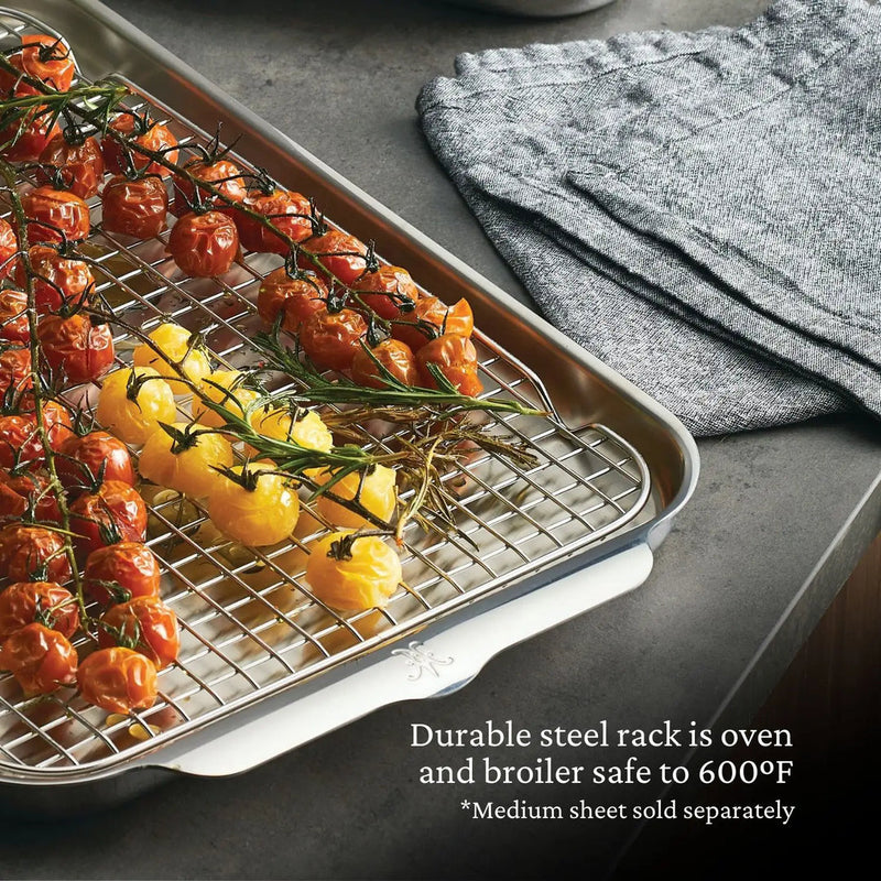Load image into Gallery viewer, Hestan Provisions 2PC OvenBond Tri-ply Medium Sheet Pan with Rack Set
