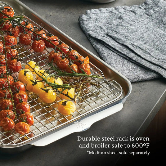 Hestan Provisions 2PC OvenBond Tri-ply Medium Sheet Pan with Rack Set