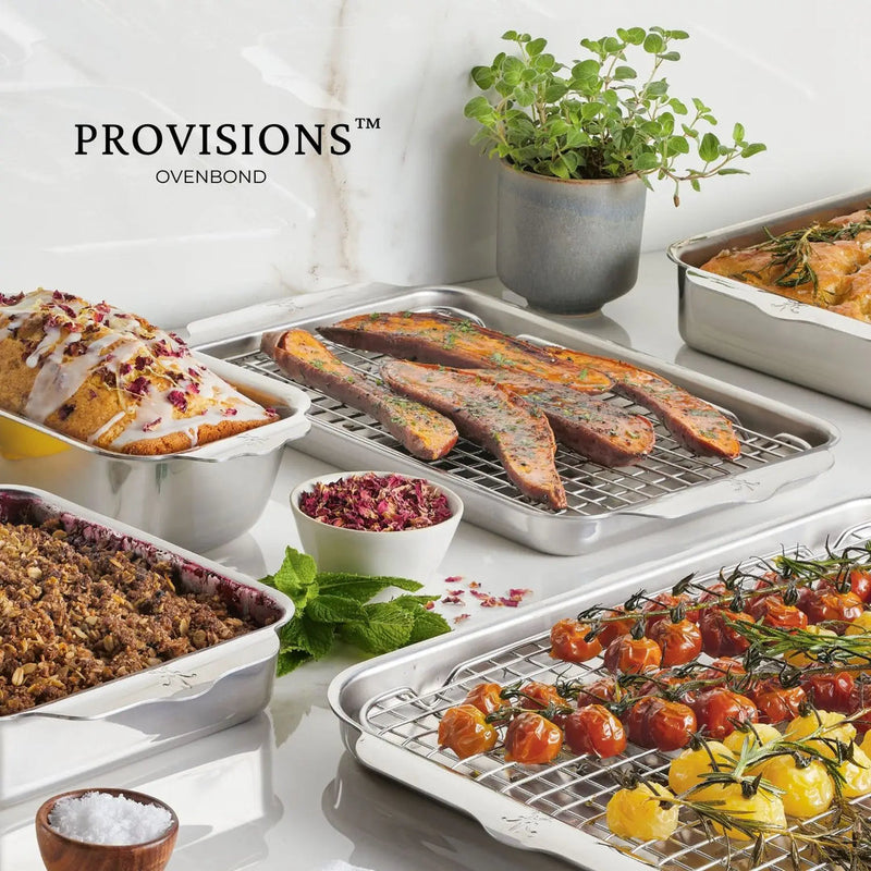 Load image into Gallery viewer, Hestan Provisions 2PC OvenBond Tri-ply Medium Sheet Pan with Rack Set
