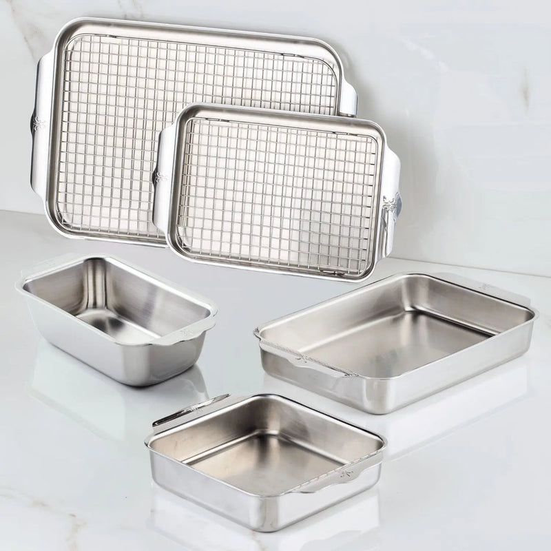 Load image into Gallery viewer, Hestan OvenBond Tri-ply Gourmet Essentials Stainless Steel 7-piece Set
